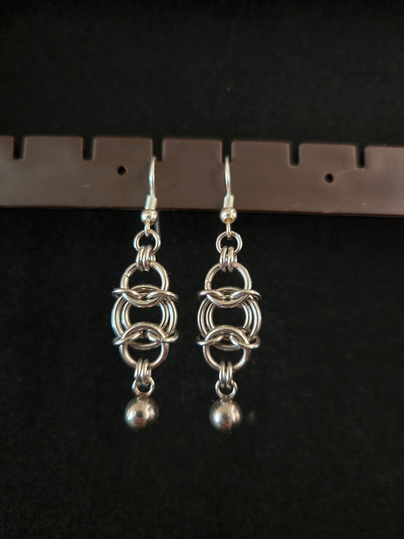 Chainmaille Ball Drop Earrings