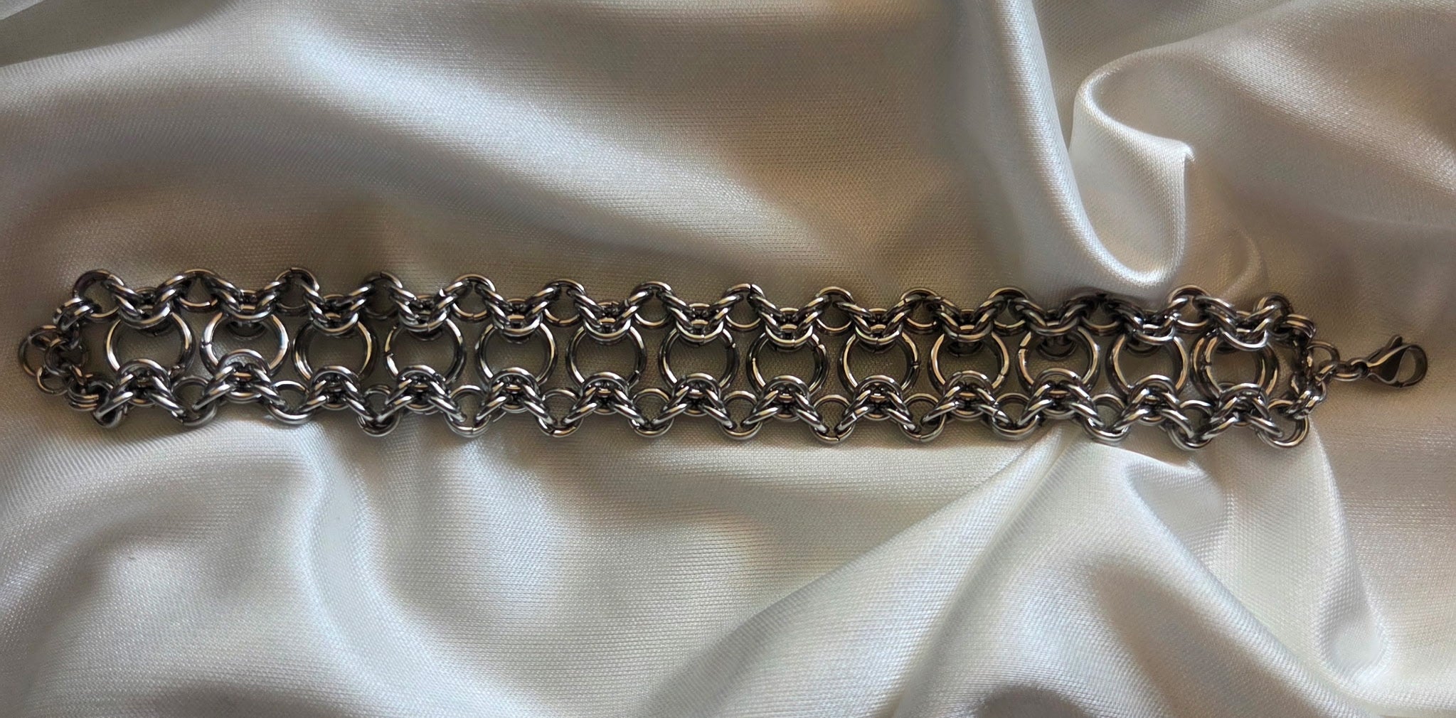 Wide Orbital Chainmaille Bracelet — Handmade by Niko