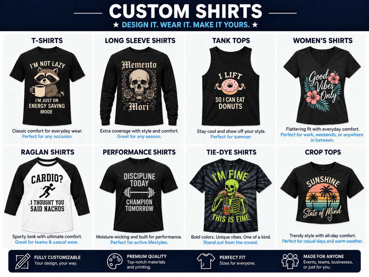 Custom T-Shirt | Personalized Logo & Design
