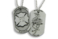 Accept The Challenge Never Go Gently Firefighter  Dog Tag