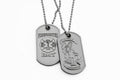Firefighter/EMT Saint Florin Fire Rescue Brushed Steel Dog Tag