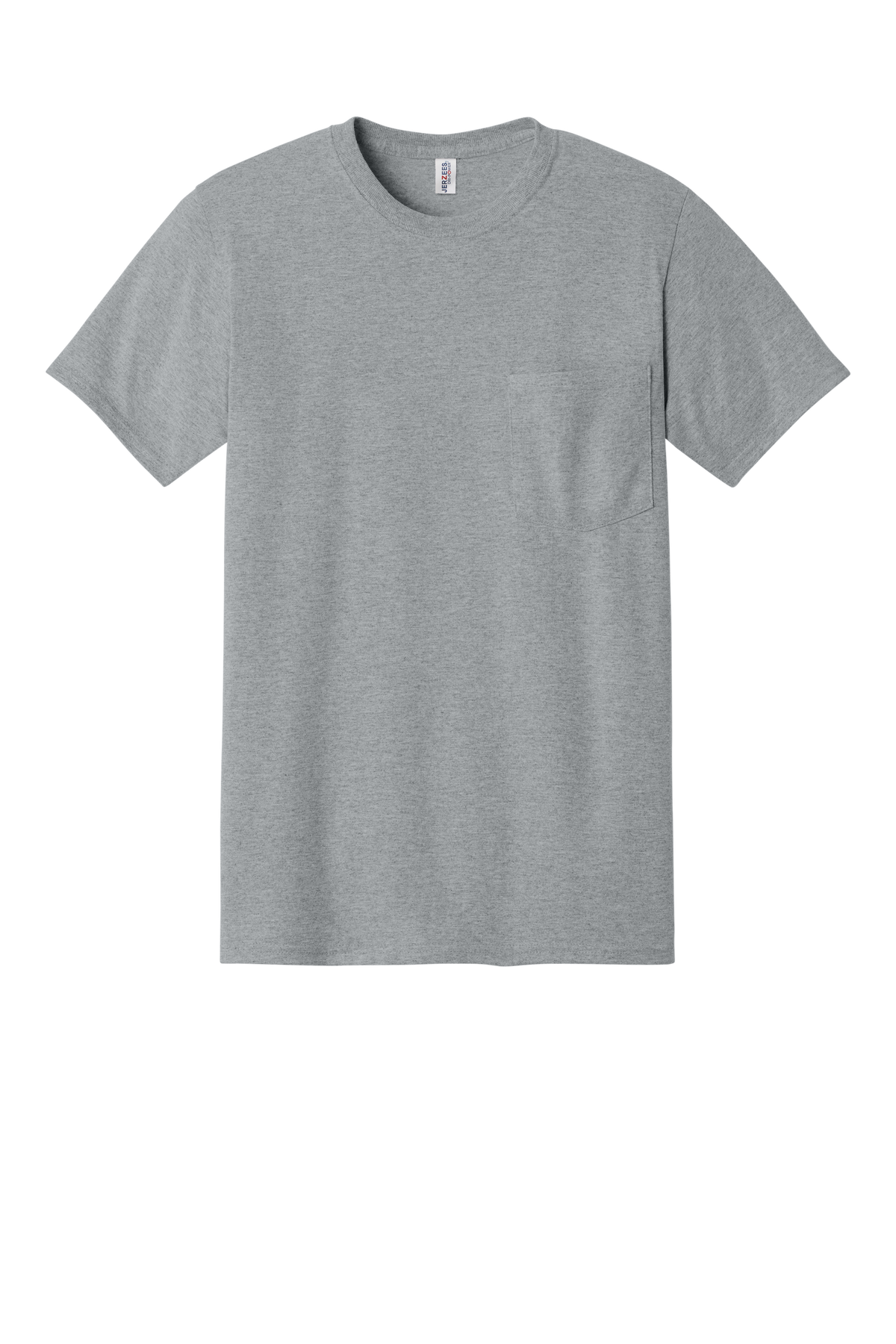 Jerzees 29MP pocket T-shirt Athletic Heather front view