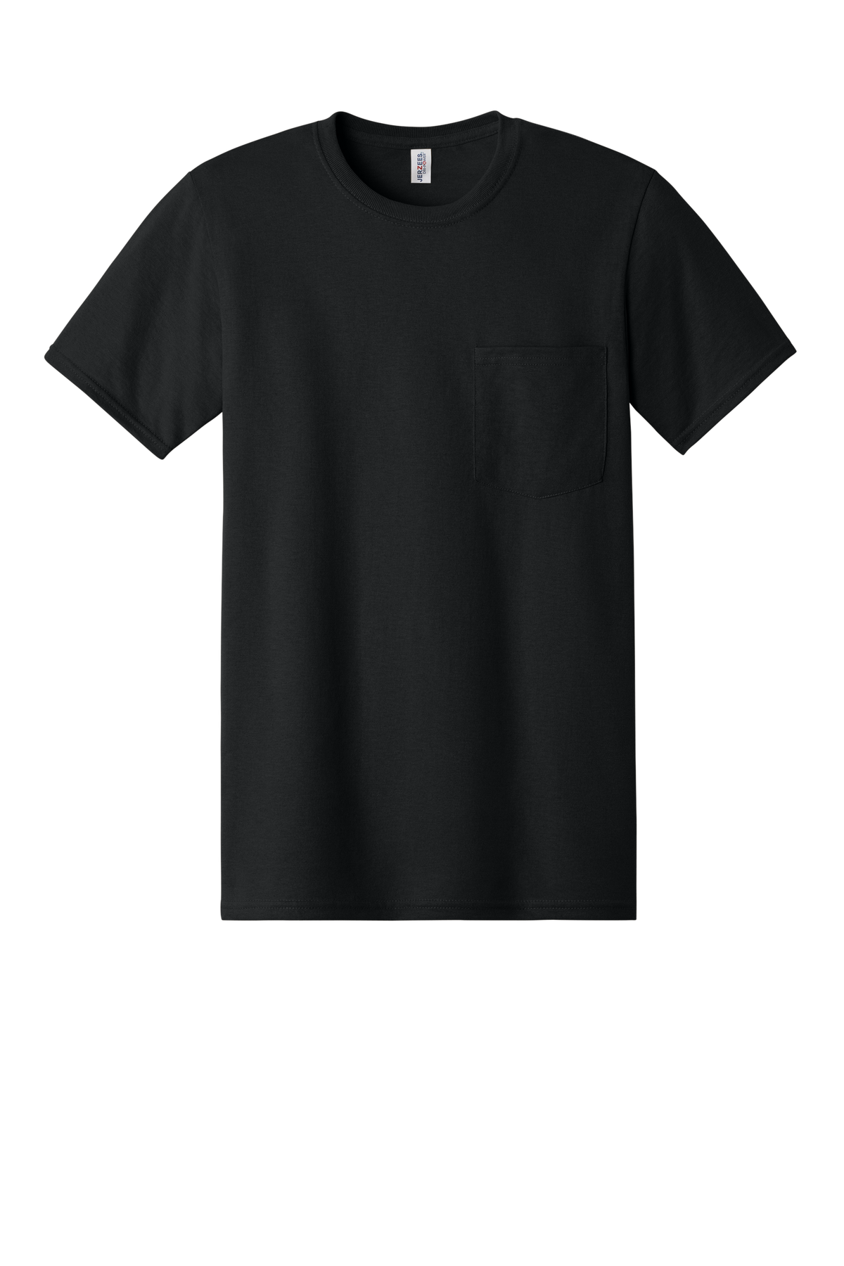 Jerzees 29MP pocket T-shirt Black front view