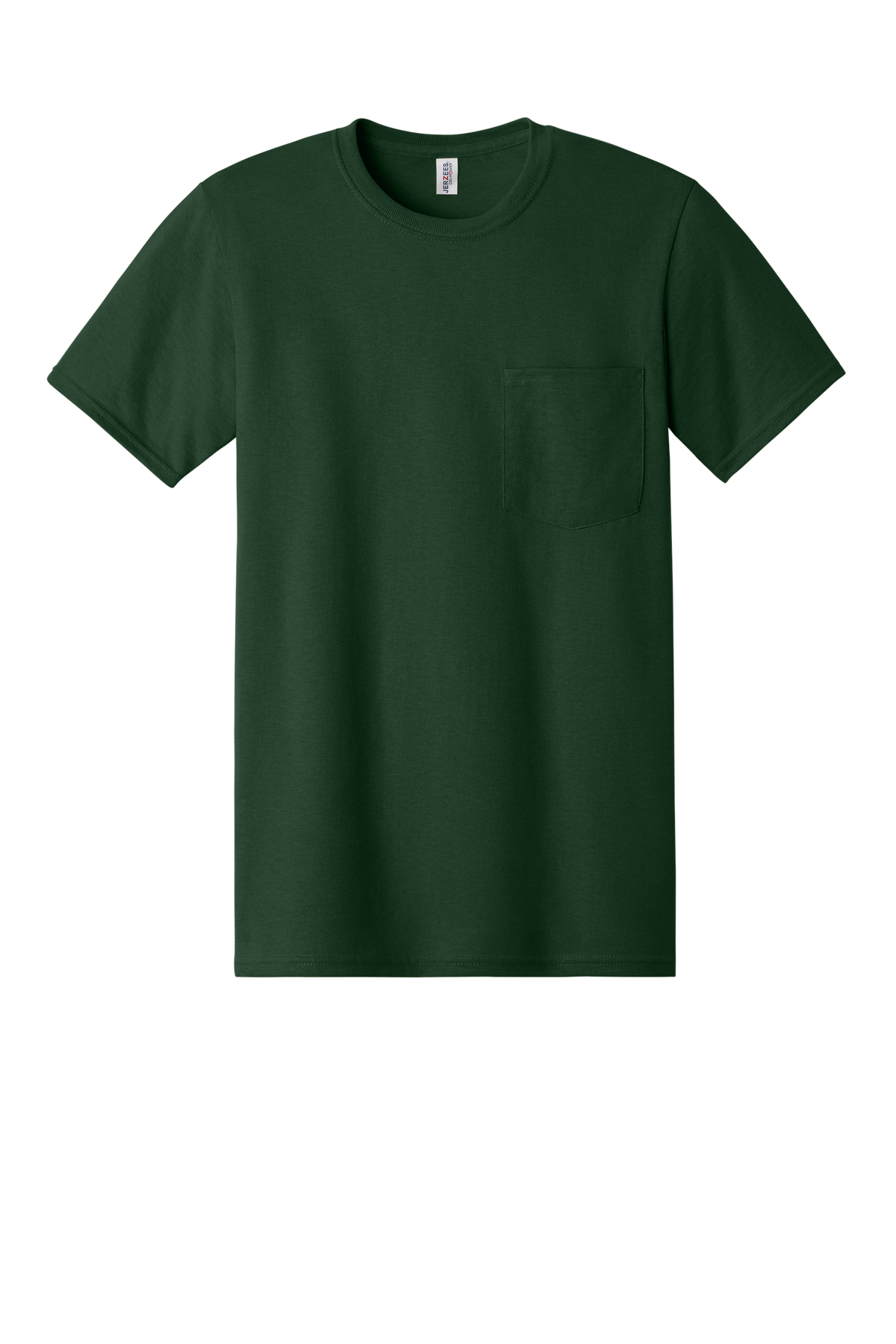 Jerzees 29MP pocket T-shirt Forest Green front view