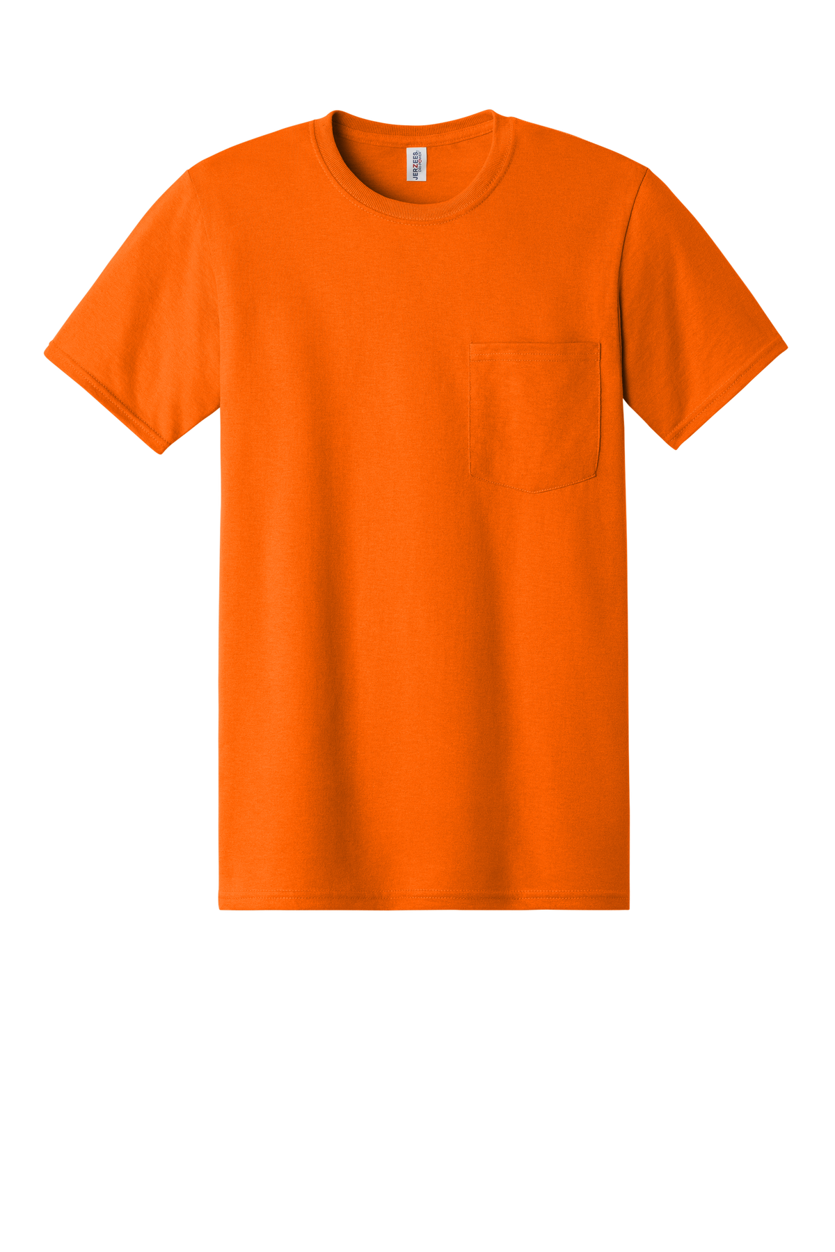 Jerzees 29MP pocket T-shirt Safety Orange front view